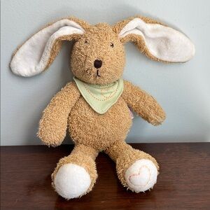 Kathe Kruse Germany Bunny Plush Musical Crib Toy Green Scarf